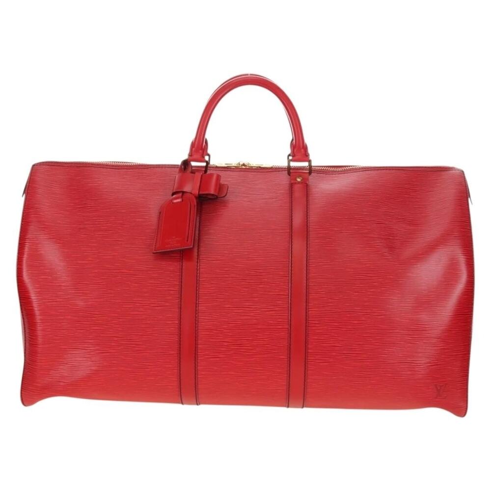 Louis Vuitton Epi Keepall 55 Travel Bag Red